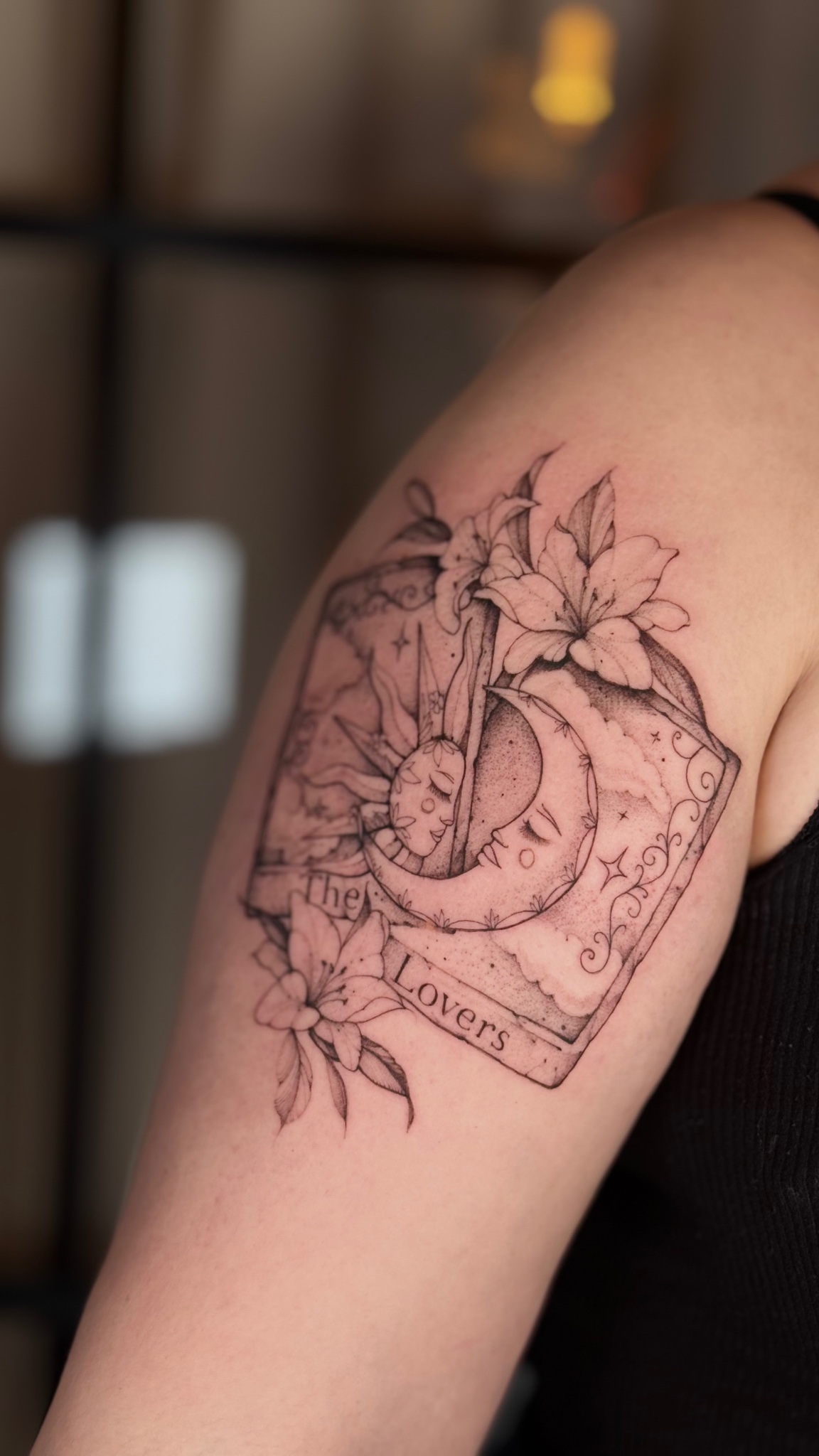 tarot-fineline-tattoo-berlin - Tattoo von Daria bei Void Ink Berlin
