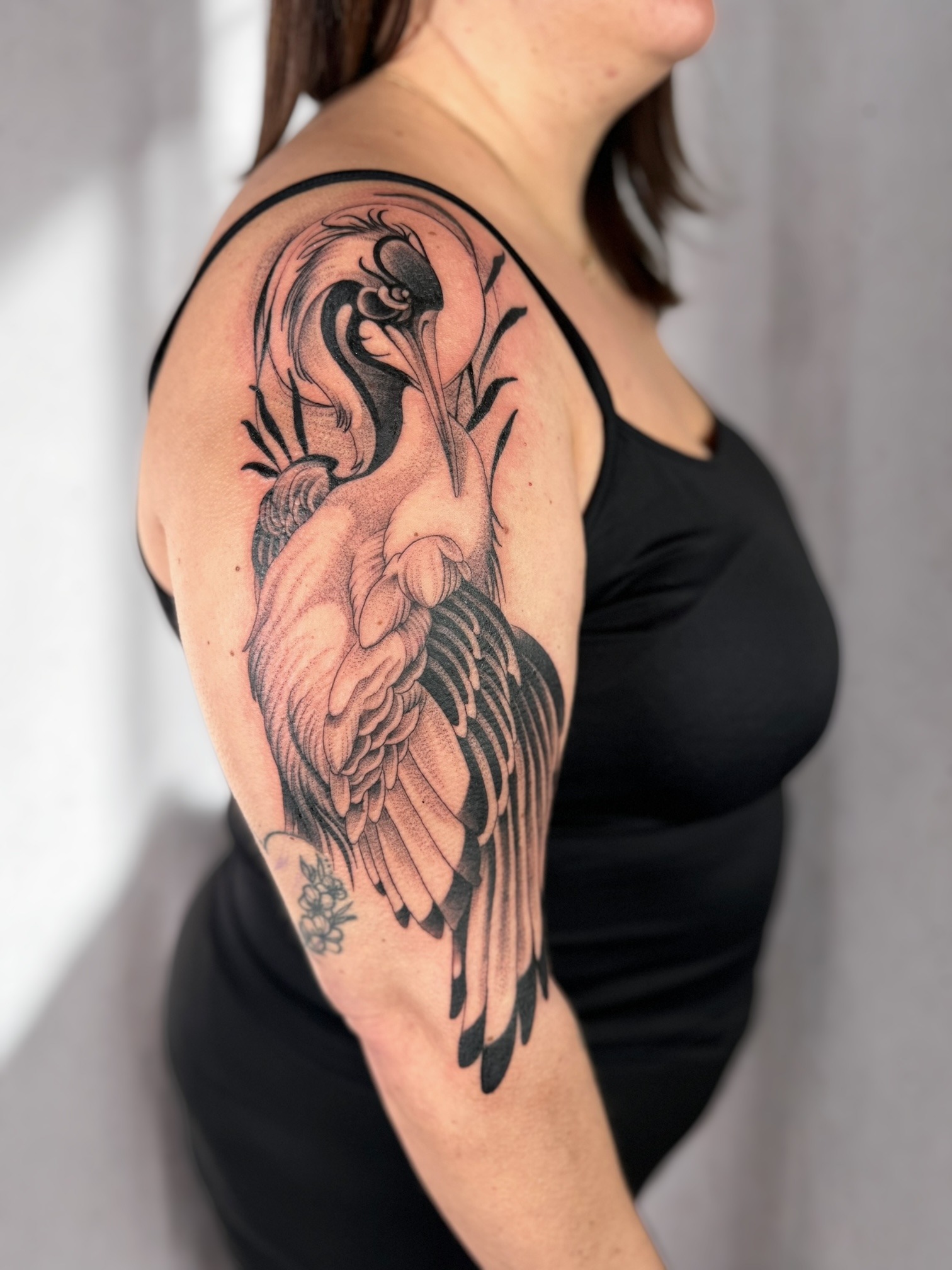 Kranich Tattoo Berlin – Tattoo von Peter