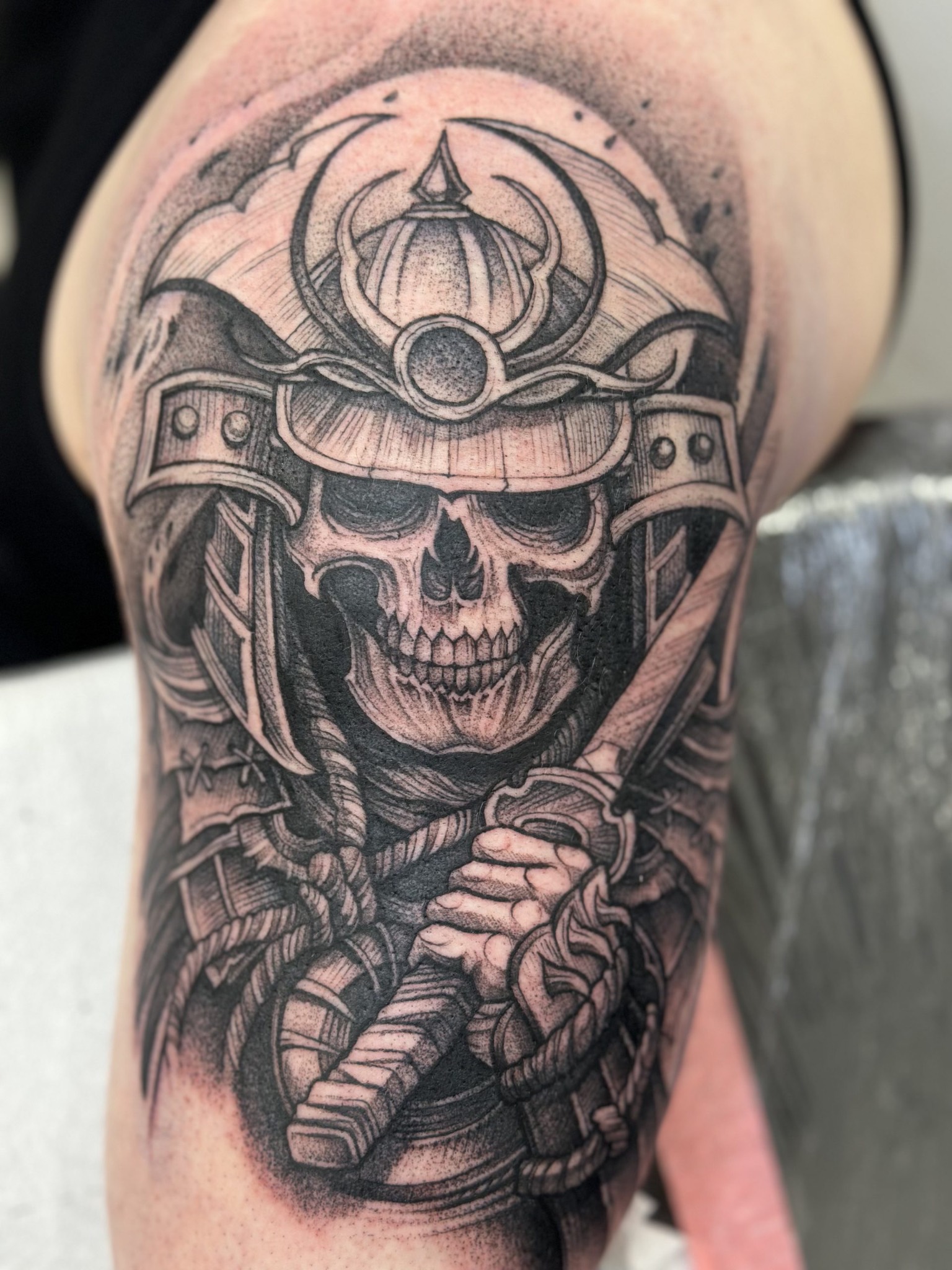 Undead Samurai Tattoo Berlin - Tattoo von Zina bei Void Ink Berlin